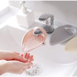 DFsucces Faucet Assistant Water Guide Hand Wash Support for Kids Faucet Extension Convenient Bathroom Design Parts (Pink)