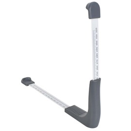 Telescopic Shoe Gauge, 110-320 mm Shoe Measuring Ruler for Measuring Shoe Size, Portable Shoe Sizes, Foot Gauge, Foot and Inner Shoe Measuring Device, Shoe Size Gauge for Children, Adults, Feet, black