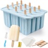 Meetrue Popsicles Molds, MEETRUE 12 Pieces Silicone Popsicle Molds Easy-Release