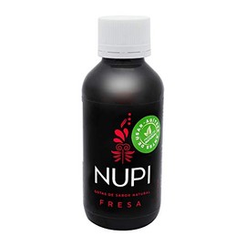 NUPI Saborizante Gotas de Sabor Natural Fresa Producto Natural 120 ml , Ideal para Repostería, Coctelería y Cafetería