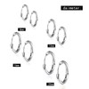 Kstudent 4 Pairs Titanium Steel Hoop Earrings for Men Women,