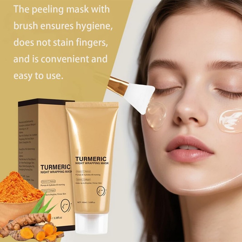 C-ollagen Face M-ask,Collagen Night Wrapping Mask,Turmeric Face Mask,Turmeric Collagen Overnight
