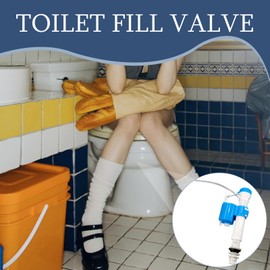 Toilet Fill Valve, Universal Toilet Flush System Replacement Inlet Valve Bottom Entry, Adjustable Toilet Cistern Flush Parts, Cistern Bottom Inlet Valve Flush Replacement for Bathroom