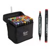 ML Plumones Touch 48 Pzas, Rotuladores, Marcadores Doble Punta