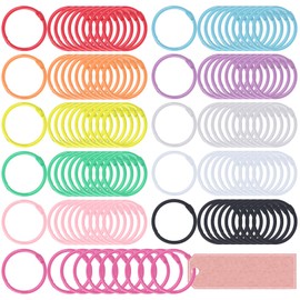 Koogel 66PCS Metal Binder Rings, Index Card Rings 1.2inch Loose Leaf Binder Rings Book Rings Open Card Rings Key Chains for School Home Office