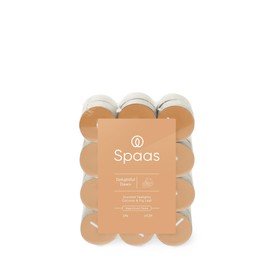 Spaas Scented Tealights flatpack x24 4.5h, Delightful Dawn, Terracotta Orange