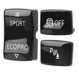 3 Pcs Gear Button Kit 6131 9252 912‑1 ESP Antislip Switch Sport Button Radar Sensor Key Replacement for F20 F21 F22 F23 Black