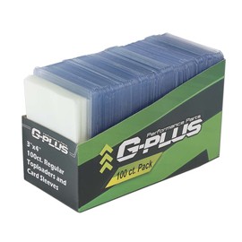 G-PLUS 3"X4" Card Sleeves Baseball Card Protectors,Hard Plastic Sportcards Football Game Card Holder,Collecting Trading Clear Card Sleeves(100 Hard Sleeves + 100 Soft Sleeves)