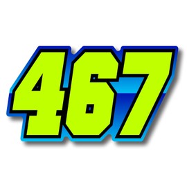 MxNumbers- MX & ATV Number Plate Decals| Set of 3 Multicolored Race Numbers | You Pick Your Size, Number & Colors | Fully Custom Racing Graphics