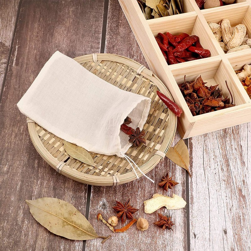 WEEMAGIC 30 Pieces Spice Bags for Cooking Cheesecloth Bags for