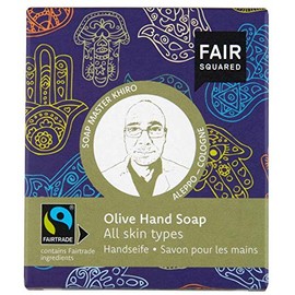 FAIR SQUARED Firm Hand Soap Olive 2 Pieces Each 80 g - for All Skin Types - with Faitrade Olive Oil - Vegan Natural Cosmetics - Zero Waste