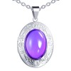INFINIONLY Elegant Oval Locket Necklace Pendants, Stainless Steel Photos Necklaces