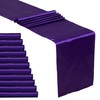 12 Pack Purple Satin Table Runner 12 x 108 Inches