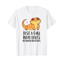 Just a Girl Who Loves Bearded Dragons Lizard Reptile T-Shirt