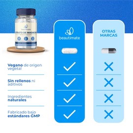 Beautimate Citrato De Magnesio 500mg 100 Cápsulas, Alta Absorción, Premium, Vegano Y Natural, Beautimate