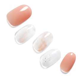 Dashing Diva ZMA406NJ Nail Seal, Gel Nail Seal, Gel Nail Color, Light, Hardening Type, False Nail Seal, Hand, Glaze, Coral Pink, Latte, Orange