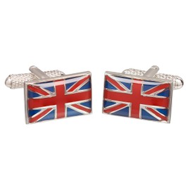 Union Jack British Flag Cufflinks for Men Presented in Onyx Art London Cufflink Box
