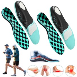Plantillas para Zapatos con Apoyo de Arco，2 pares Plantillas para Fascitis Plantar,Plantillas Ortopédicas para Hombre,Plantillas de Gel para Pie Plano, Alivia el dolor de pies planos, fascias, pies y talones