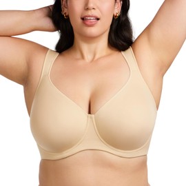 HSIA Minimizer Bras for Women Full Coverage Comfort Supportive Bra for Big Bust 38G Beige