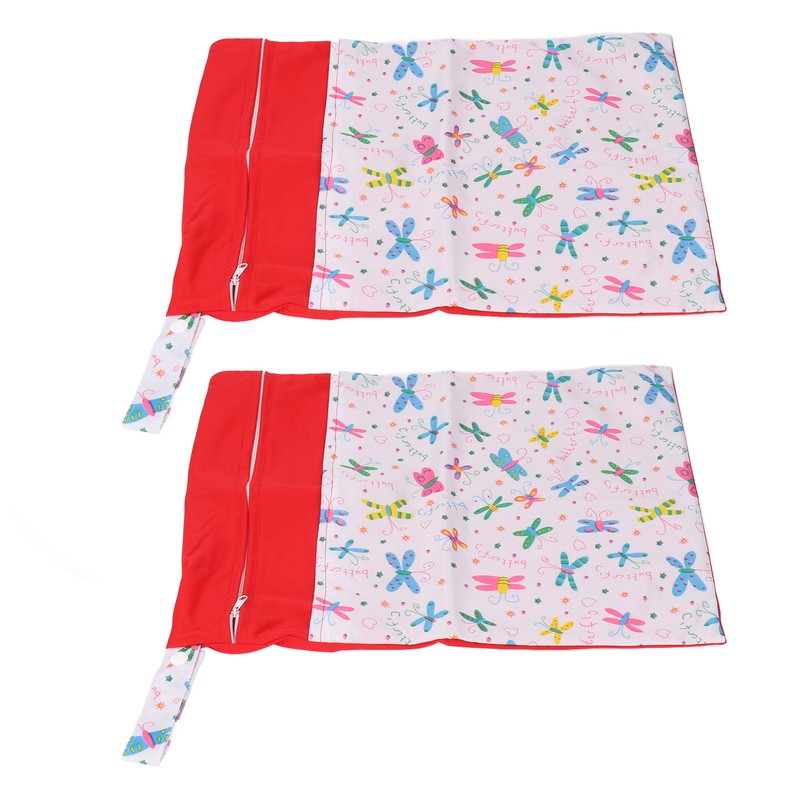 2pcs Cloth Diaper Wet Dry Bags Waterproof Reusable Wet Bags