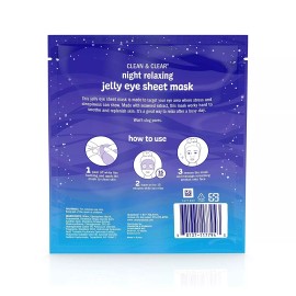 Clean & Clear Night Relaxing Jelly Eye Sheet 0.63 oz