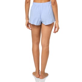 florence by mills Women's Sleep Boxer Short, Chambray W White, X-Small