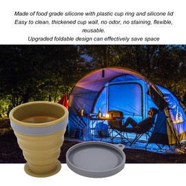 BTIHCEUOT Vasos Plegables, Vaso retráctil de Silicona de Viaje Ultrafino fácil de Limpiar para Exteriores para Acampar