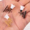 Wensmy 5PCS Dollhouse LED Wall Sconces 1: 87 Scale Wall