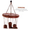 ORFOFE Bamboo Wood Chip Wind Chime Pendant Outdoor Decorative Wind