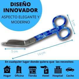 Professional Nursing Scissors with Romer Tip, Medical Box Scissors, Colorful Nursing Supplies for Nursing, Nursing Care (Flowers)