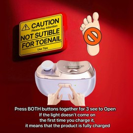 Electric Nail Clipper,Automatic Baby Nail Clippers,2-in-1 Fingernails Trimmer,File Polisher Manicure Machine,Nail Grinder Tools with LED,Type-C Charging,2 Speeds Safe for Babies,Seniors,Adults,Kids