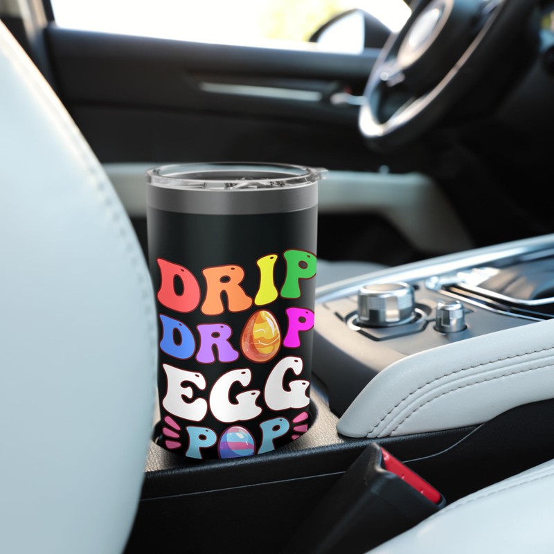 Drip Drop Egg Pop Cute Festive Groovy Easter Holiday Stainless
