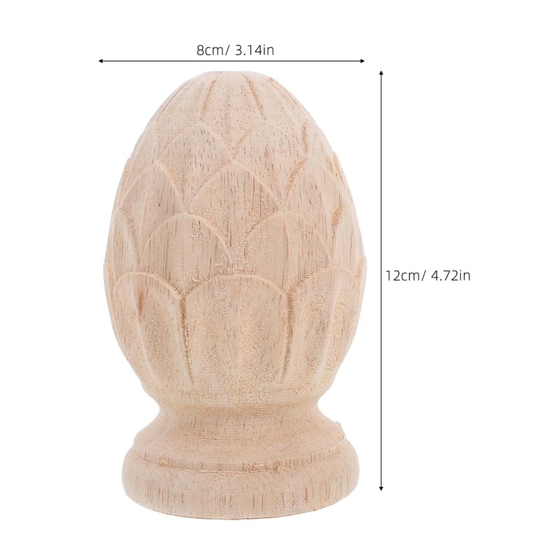 Warmhm Wood Pineapple Finial: Newel Post Cap for Staircase Bannisters
