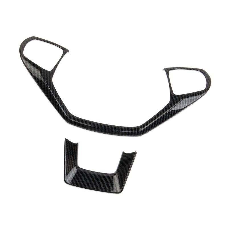 Korlot Carbon Fiber Style Interior Steering Wheel Cover Trim Accessories