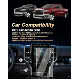 2025 Dodge Ram 1500 Screen Protector - 14.4-Inch Navigation 9H Tempered Glass HD Screen 2025 Dodge Ram 1500/2500/3500(Laramie/Rebel/RHO/Limited/Limited Longhorn/Tungsten) Accessories Anti Fingerprints