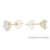 14k Yellow Gold and Silicone Earring Back Replacement Secure and