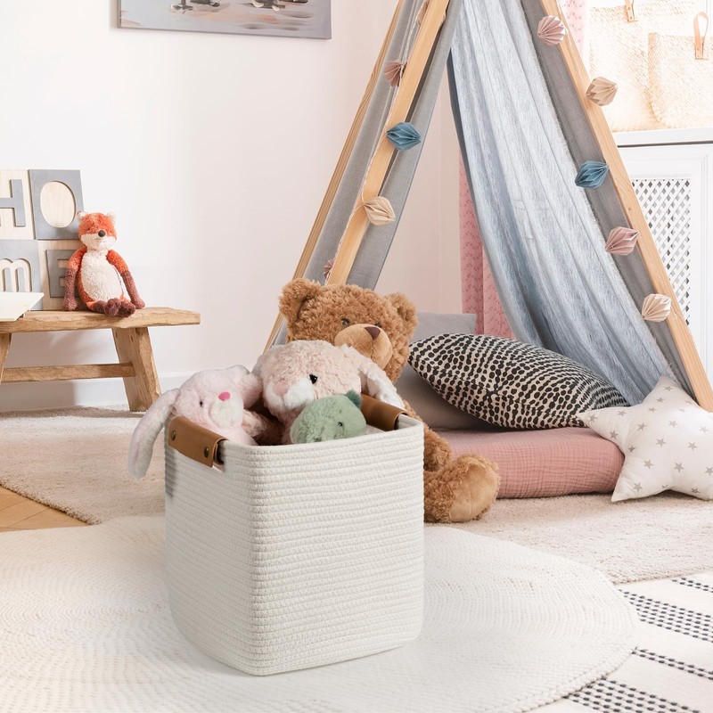 danpinera Set of 3 11 Inch Storage Baskets, Cube Storage