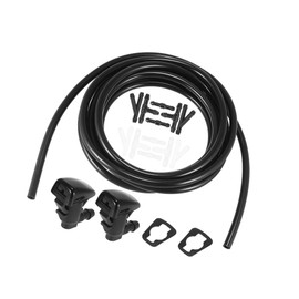 HOPESPANNER Front Windshield Washer Hose Kit Fit for Jeep Grand Cherokee with 3 Meter Washer Fluid Hose 12 Pcs Hose Connectors - Pack of 15 Black Vehicle Components
