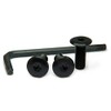 License Plate Bolts Flat Type Aluminum (Black) 3 Pieces &