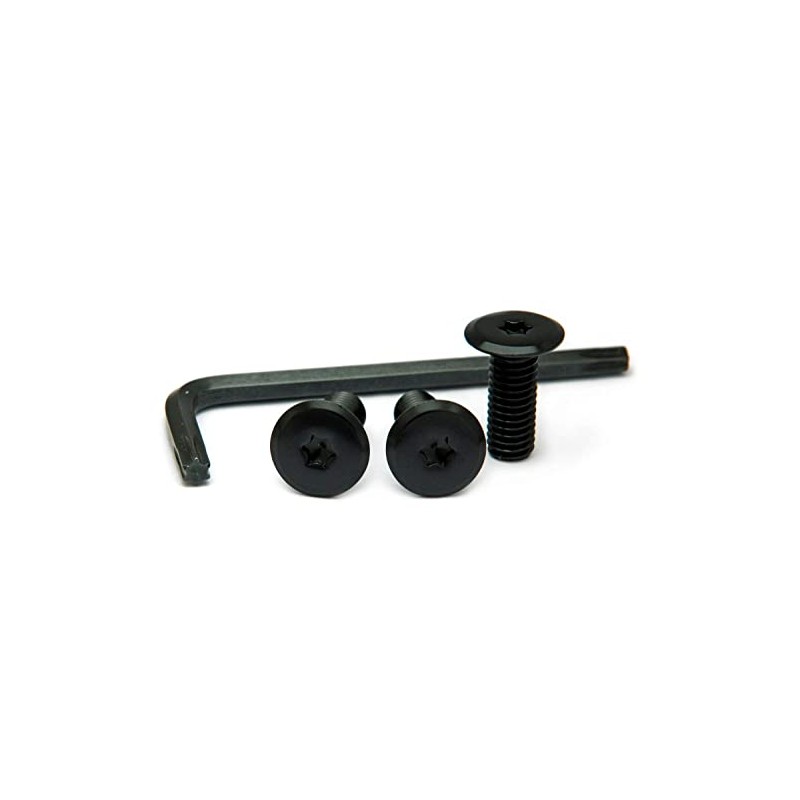 License Plate Bolts Flat Type Aluminum (Black) 3 Pieces &