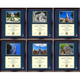Butler Diploma Frame - Photo Option #6 - Walnut Frame