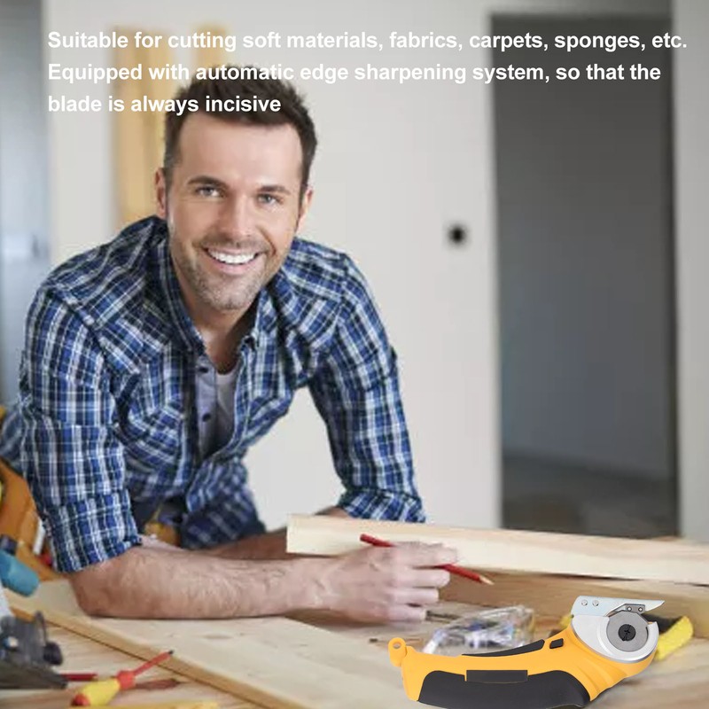 Cordless Electric Scissors ABS Handle Stainless Steel Blade Handheld Electric