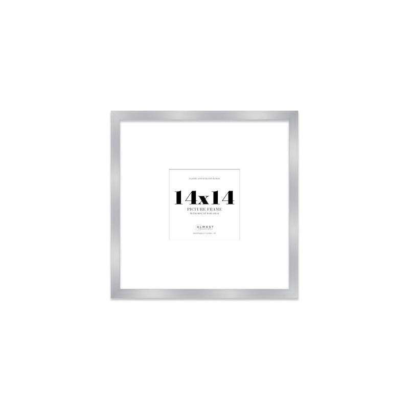 14x14" Square Picture Frame, Display Pictures 10x10" With Mat or