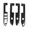 4 Pcs Door Window Control Panel Cover Carbon Fiber Style