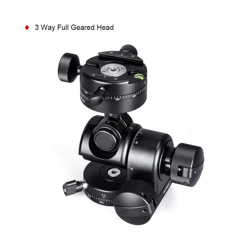 SUNWAYFOTO GC-01 Geared Head Professional Panoramic Tripod Head Geared Head