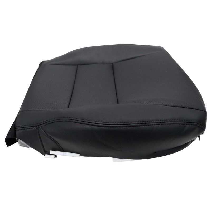 AOUTTUOA Driver Side Bottom Perforated Leather Seat Cover Black Fit