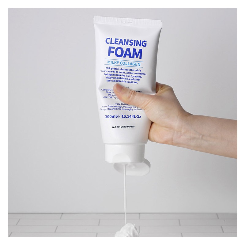 W피부연구소 [1+1+1] Large Capacity Milky Collagen Cleansing Foam