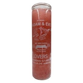 Generic Adam & Eve Pink Pillar Candle