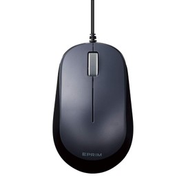 Elecom Wired Mouse, M Size, 3 Buttons, Blue LED, EPRIM, Black, M-Y8UBXBK
