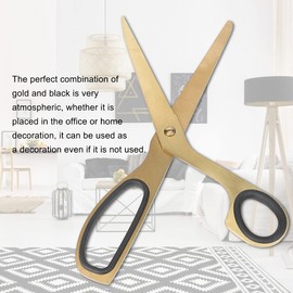 Golden Scissors, Simplified Modernity Black and Golden Stainless Steel Scissors Home Decoration Supplies